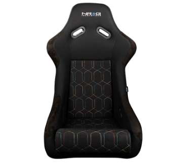 Picture of NRG FRP Bucket Seat Black w- Multi Color Geometric Pattern - Large