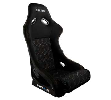 Picture of NRG FRP Bucket Seat Black w- Multi Color Geometric Pattern - Large