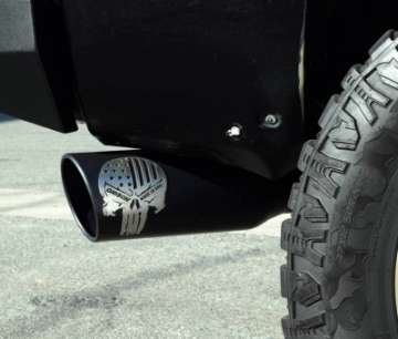 Picture of Gibson 07-09 GMC Sierra 1500 SLE 5-3L 4in Patriot Skull Series Cat-Back Single Exhaust - Stainless