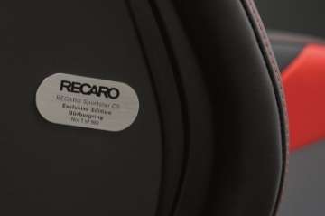 Picture of Recaro Sportster CS Nurburgring Edition Passenger Seat - Black-Red Leather-Black Leather