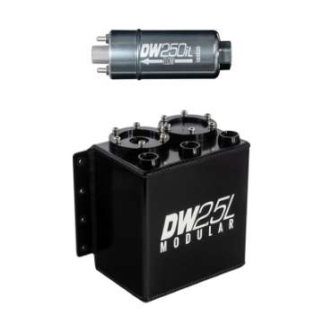 Picture of DeatschWerks 2-5L Modular Surge Tank Incl- 1 DW250iL In-Line Fuel Pump