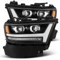 Picture of AlphaRex 19-20 Dodge Ram 1500 LUXX LED Proj Headlights Plnk Style Black w-Activ Light-Seq Signal-DRL