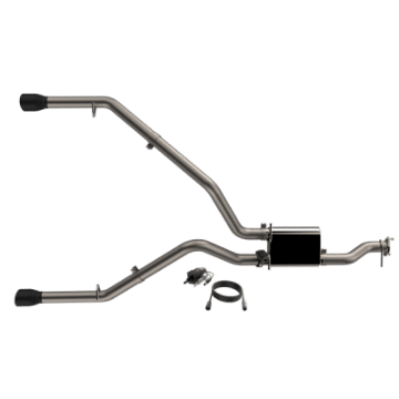 Picture of QTP 19-20 Ram 1500 304SS Screamer Cat-Back Exhaust Rear Split Exit w-4-5in Black Tips