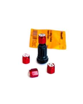Picture of Fifteen52 Valve Stem Cap Set - Red - 4 Pieces