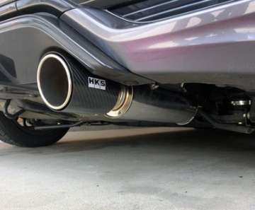 Picture of HKS Hi-Power Muffler 2014+ Honda Fit Sport GK5 w- Carbon Tips