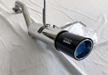 Picture of HKS Hi-Power Muffler 2014+ Honda Fit Sport GK5 w- Carbon Tips