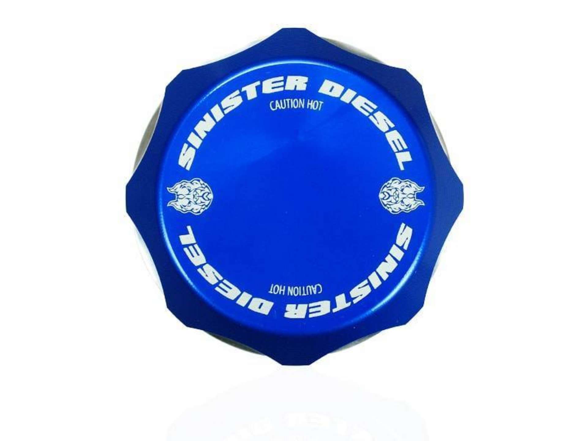 Picture of Sinister Diesel 1994+ Ford Powerstroke Coolant Reservoir Degas Bottle Cap - Blue