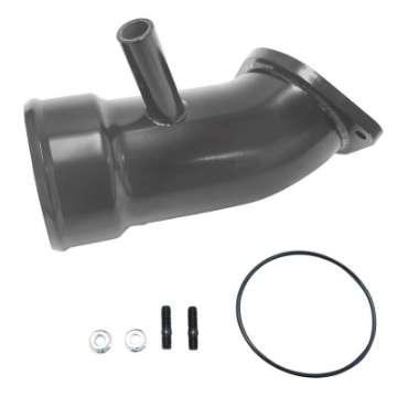 Picture of Wehrli 17-19 Chevrolet 6-6L L5P Duramax 3-5in Intake Horn w-PCV Port - Semi-Gloss Black