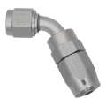 Picture of DeatschWerks 6AN Female Flare Swivel 60-Degree Hose End CPE Anodized DW Titanium