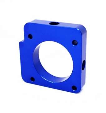 Picture of Torque Solution Throttle Body Spacer Blue Subaru WRX 2006-2014 - STI 2004-2015