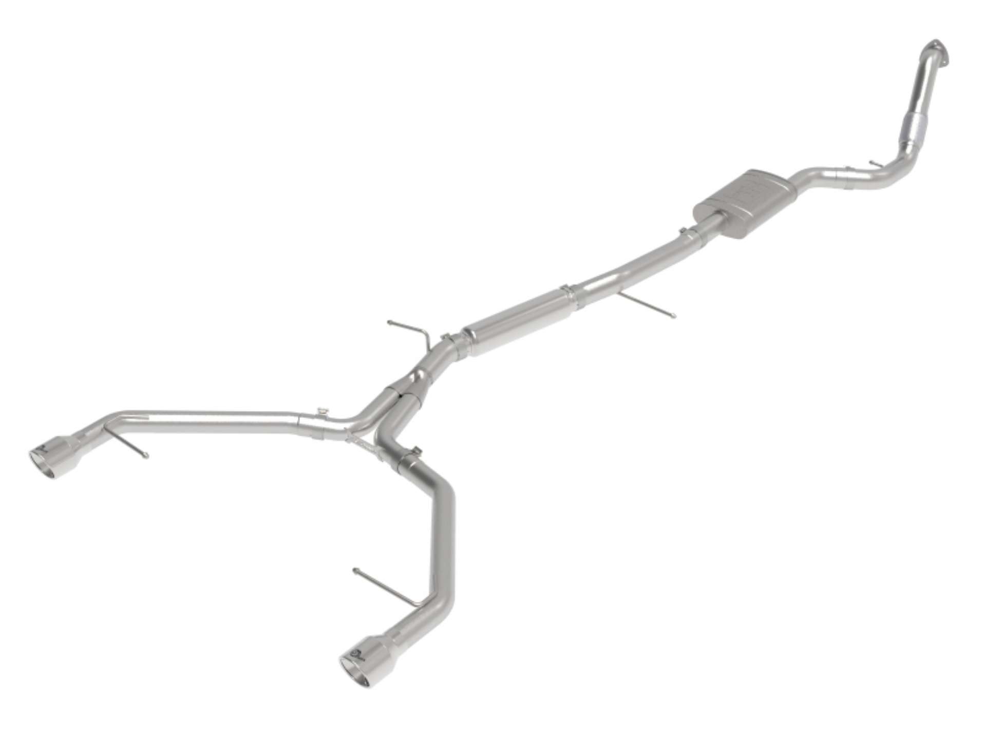 Picture of aFe 17-19 Audi A4 B9 MACH Force-Xp 3in to 2-5in 304 SS Cat-Back Exhaust System-Dual Polished Tips