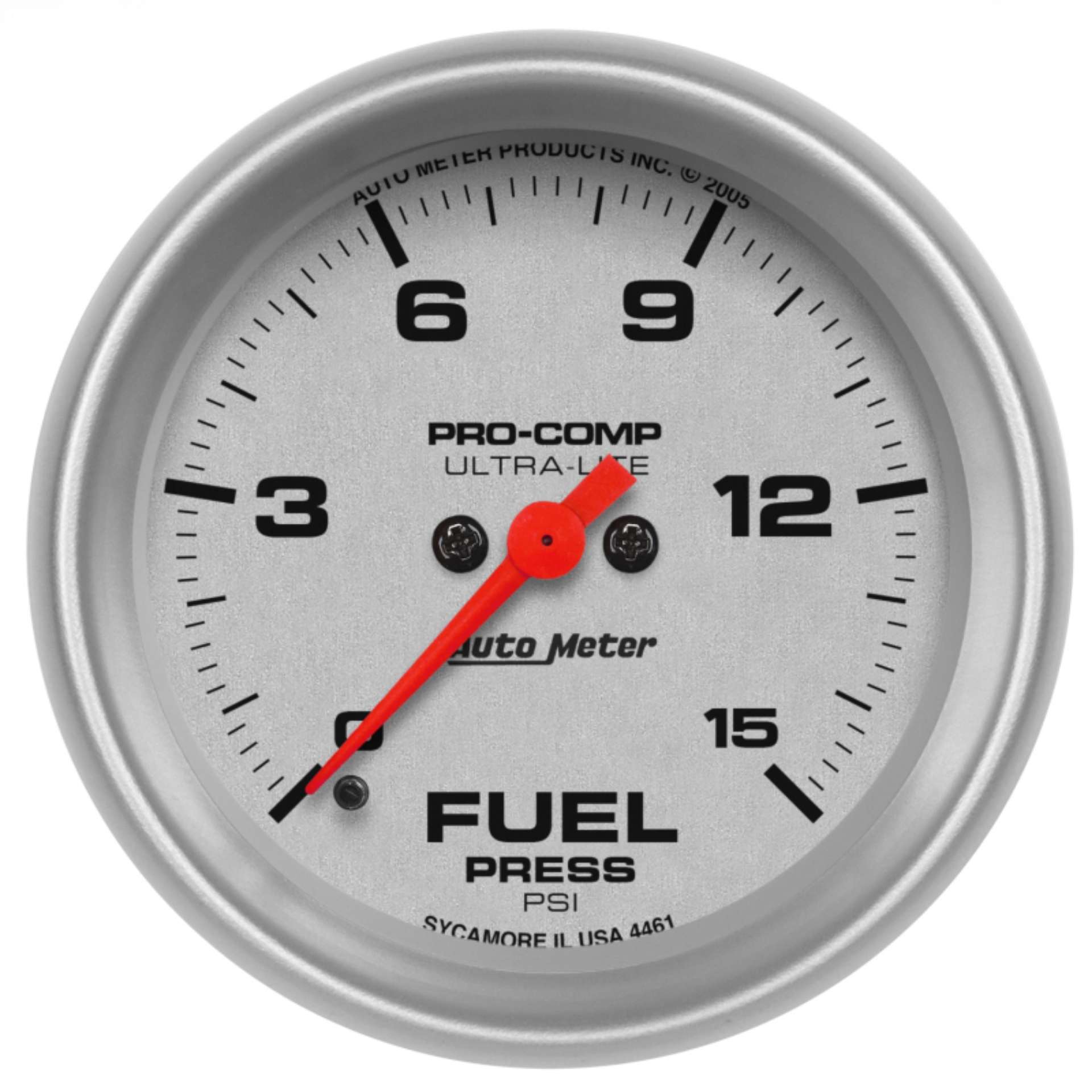 Picture of Autometer Ultra-Lite 2-5-8in 15psi Fuel Pressure Gauge - Digital Stepper Motor