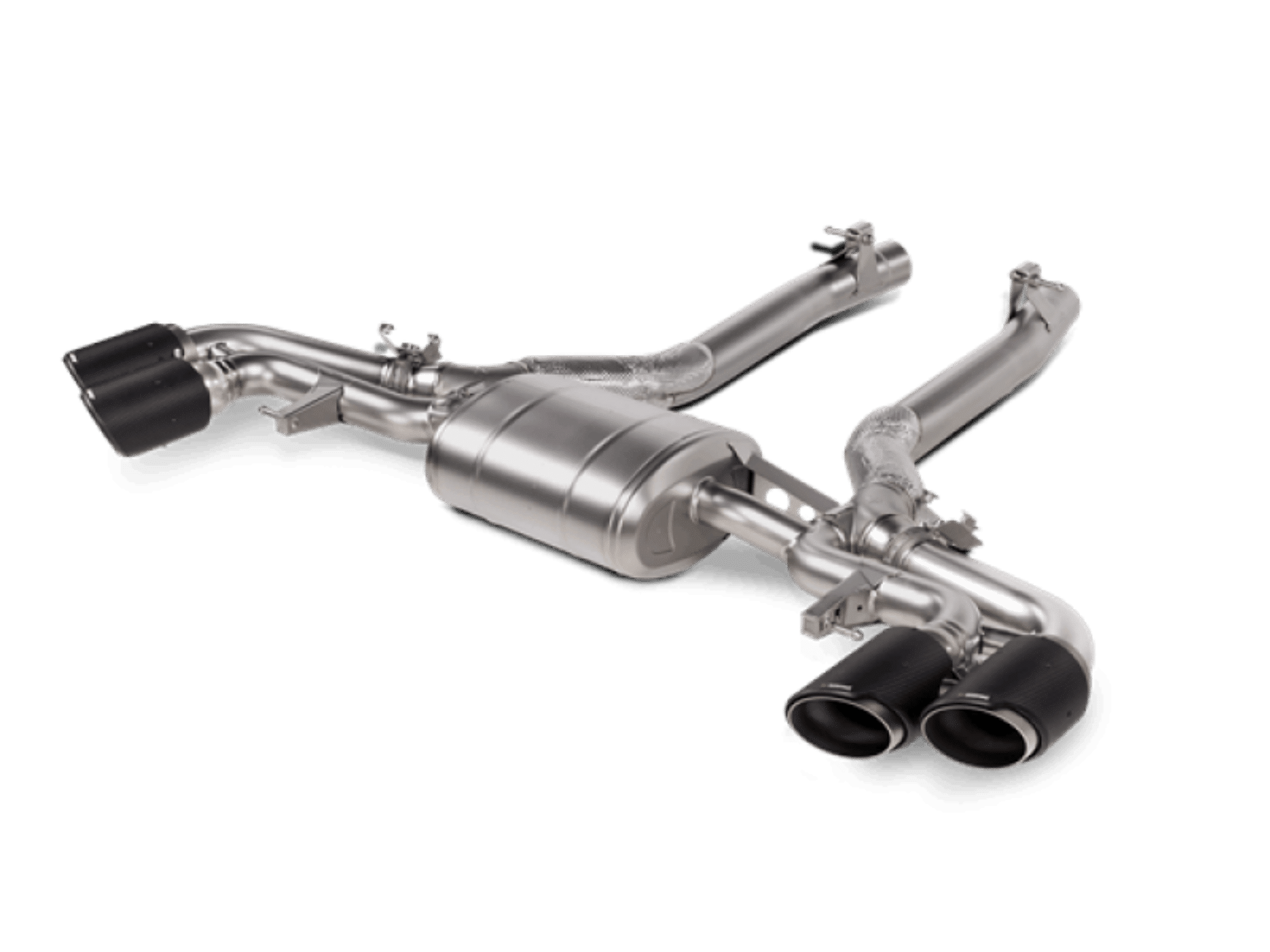 Picture of Akrapovic 2020-23 BMW X5M F95-X6M F96 Slip-On Line Titanium w-Carbon Fiber Titanium Tips