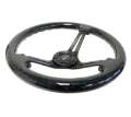 Picture of NRG Reinforced Steering Wheel 350mm - 3in- Deep Black Multi Color Flake Wood w- Black Matte Center