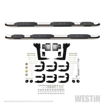 Picture of Westin 19-20 Ram 1500 Quad Cab w- 6-5ft Bed PRO TRAXX 5 W2W Oval Nerf Step Bars - Stainless Steel