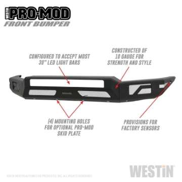 Picture of Westin 16-20 Toyota Tacoma Pro-Mod Front Bumper