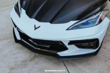 Picture of Anderson Composites 20-21 Chevrolet Corvette C8 Stingray Type-MB Carbon Fiber Front Splitter