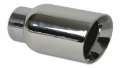 Picture of Vibrant 4in OD Round SS Exhaust Tip Double Wall Angle Cut Beveled Outlet 3in- ID Inlet