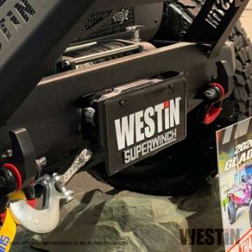 Picture of Westin Winch Mount License Plate Re-locator - Black