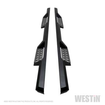 Picture of Westin 04-13 Chevy Silverado 1500 Crew Cab HDX Stainless Drop Nerf Step Bars - Textured Black