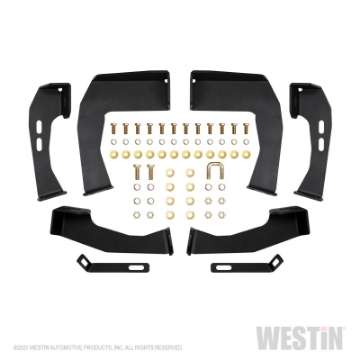 Picture of Westin 04-13 Chevy Silverado 1500 Crew Cab HDX Stainless Drop Nerf Step Bars - Textured Black