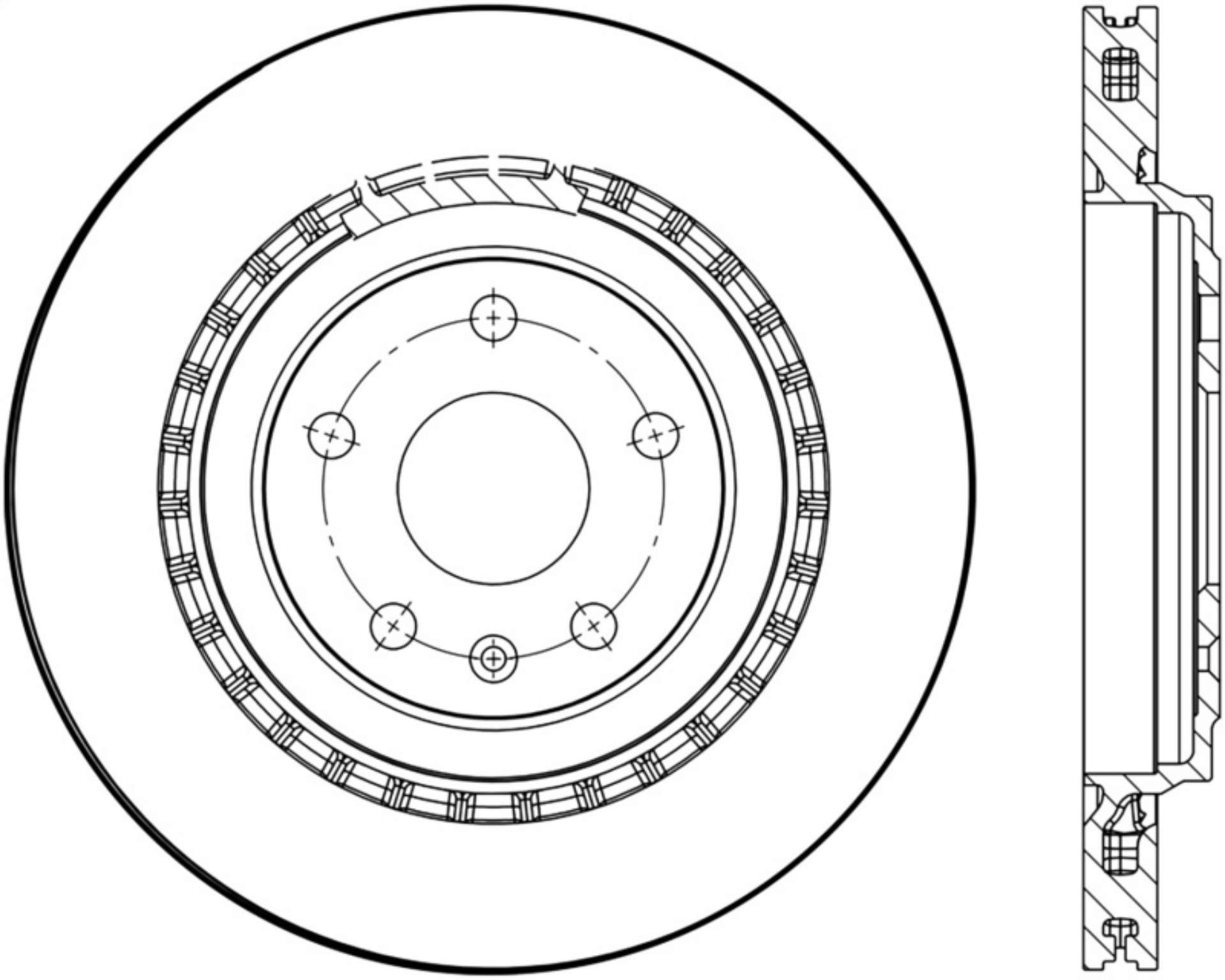 Picture of StopTech 16-19 Cadillac ATS - 16-20 Chevrolet Camaro Cryo-Stop Rear Premium High Carbon Rotor