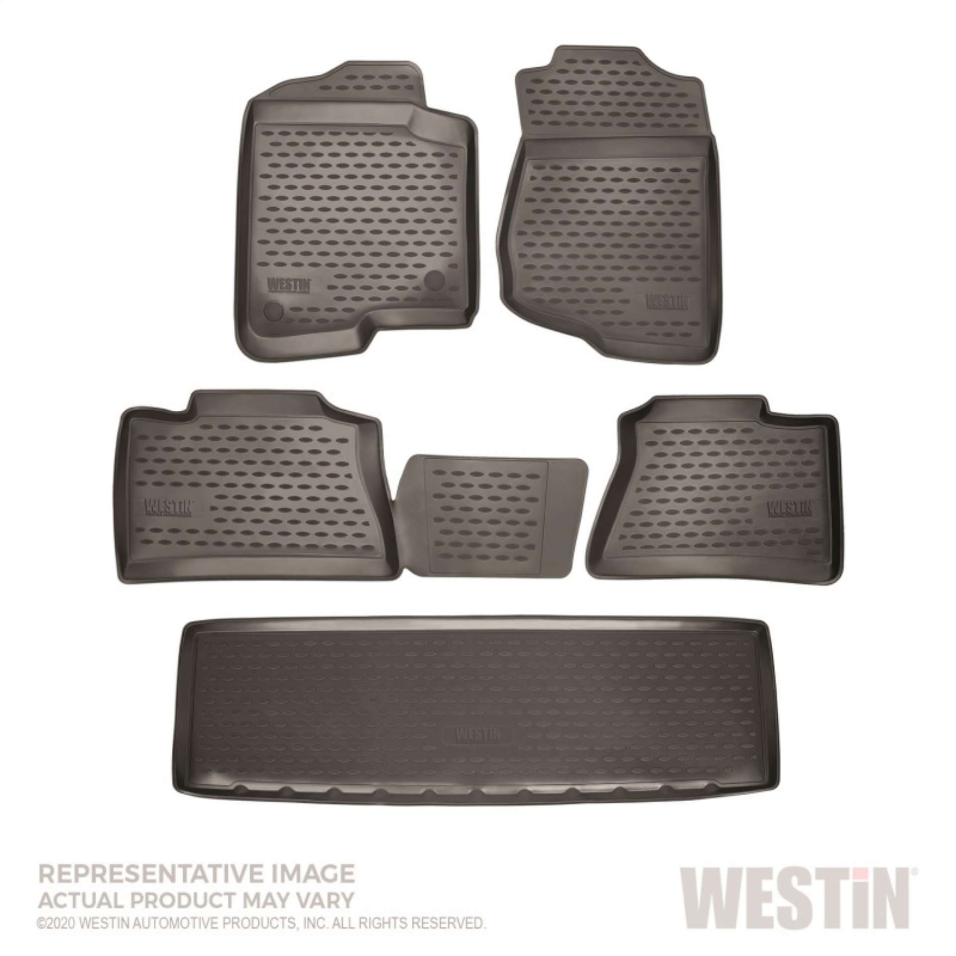 Picture of Westin 18-20 Honda Odyssey Profile Liners Front 2nd and 3rd Row Set - Black