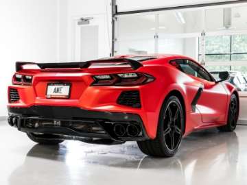 Picture of AWE Tuning 2020 Chevrolet Corvette C8 Track Edition Exhaust - Quad Diamond Black Tips