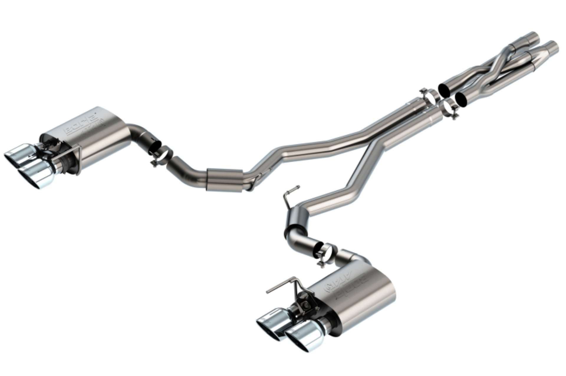 Picture of Borla 2020 Ford GT500 5-2L AT 3in ATAK CatBack Exhaust w- Chrome Tips