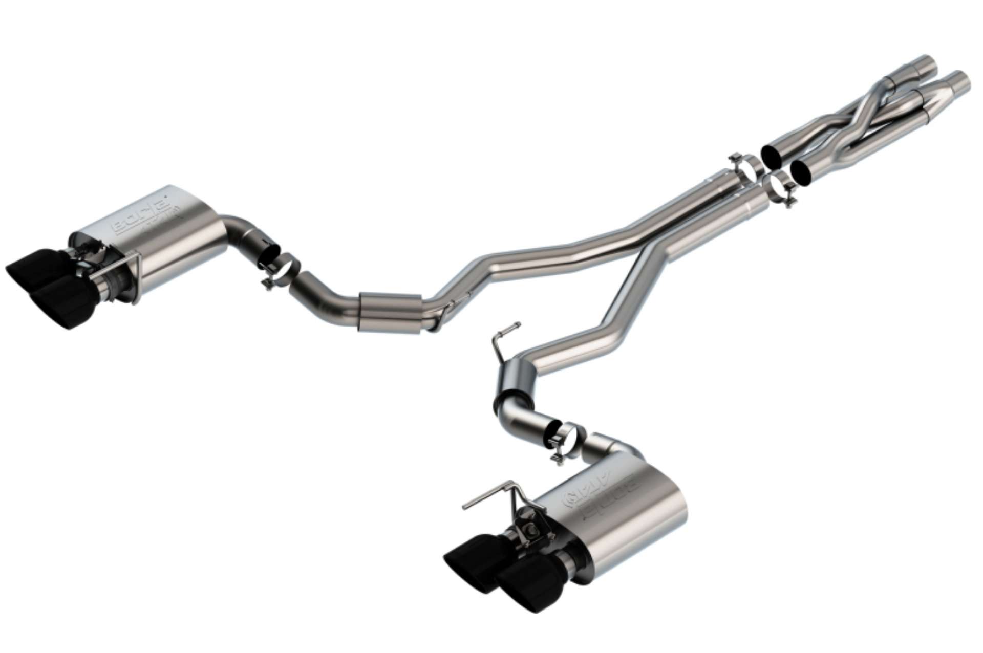 Picture of Borla 2020 Ford GT500 5-2L AT 3in ATAK CatBack Exhaust w- Black Chrome Tips