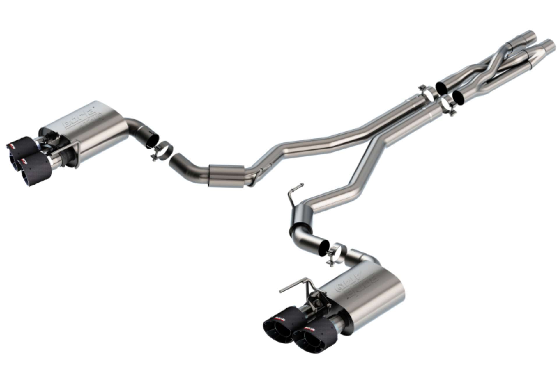 Picture of Borla 2020 Ford GT500 5-2L AT 3in ATAK CatBack Exhaust w- Carbon Fiber Tips