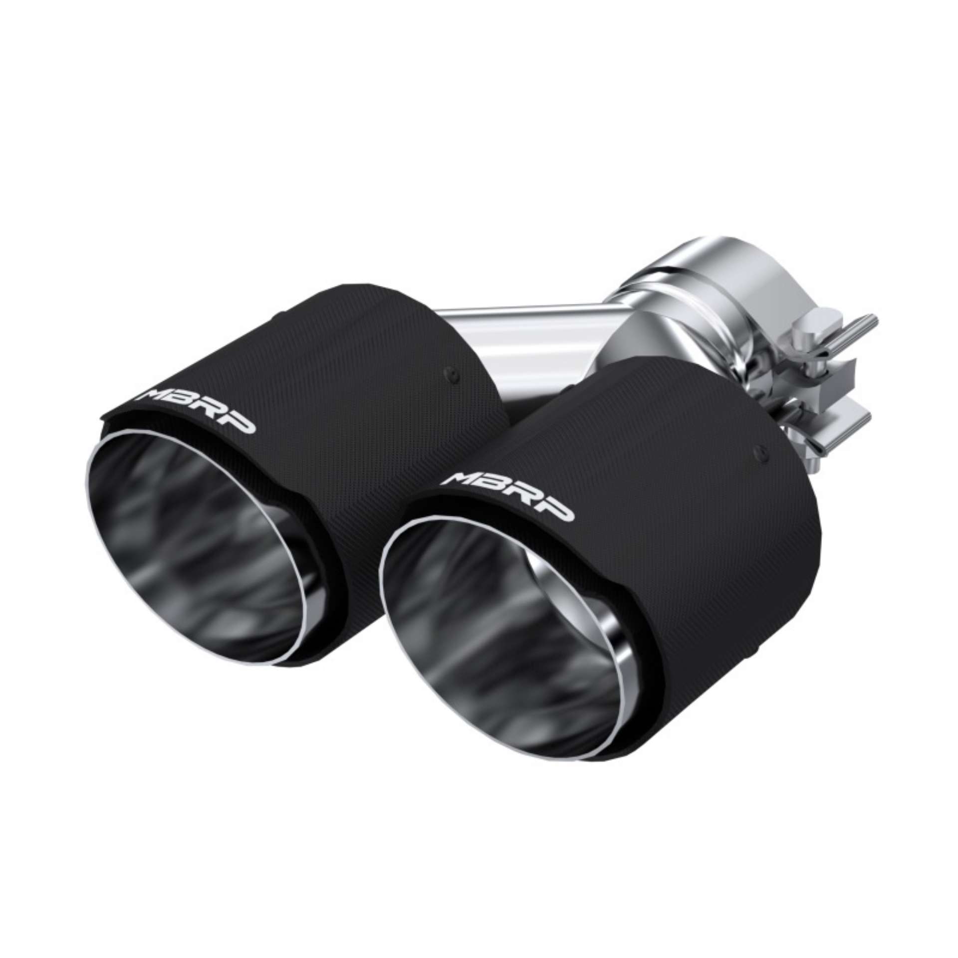 Picture of MBRP Universal Carbon Fiber Dual Tip 4in OD-2-5in Inlet