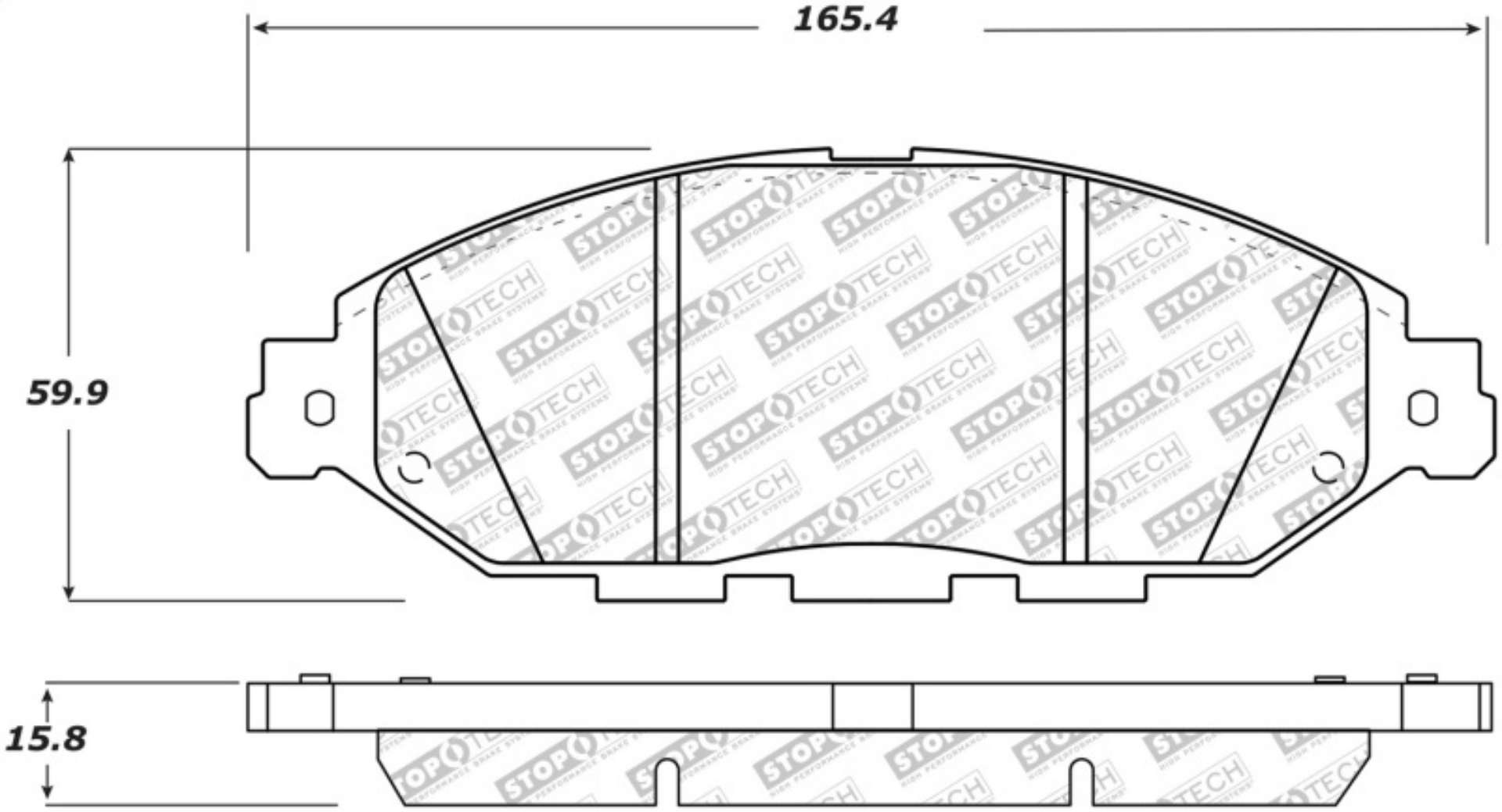 Picture of StopTech 13-19 Nissan Pathfinder Street Select Brake Pads - Front