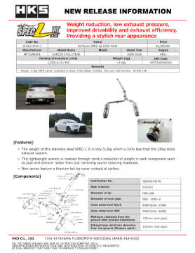 Picture of HKS Hi-Power SPEC-L2 CZ4A 4B11