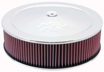 Picture of K&N Round Air Filter Assembly 14in- ID - 4--12in- Height - 5-125in- Neck Flange - 7-8in- Drop Ba