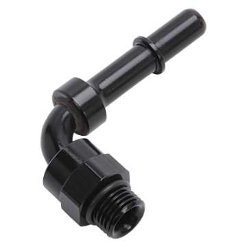 Picture of Russell Performance Adapter Fitting 3-8in SAE Quick Disconnect 90 DEG - Blk