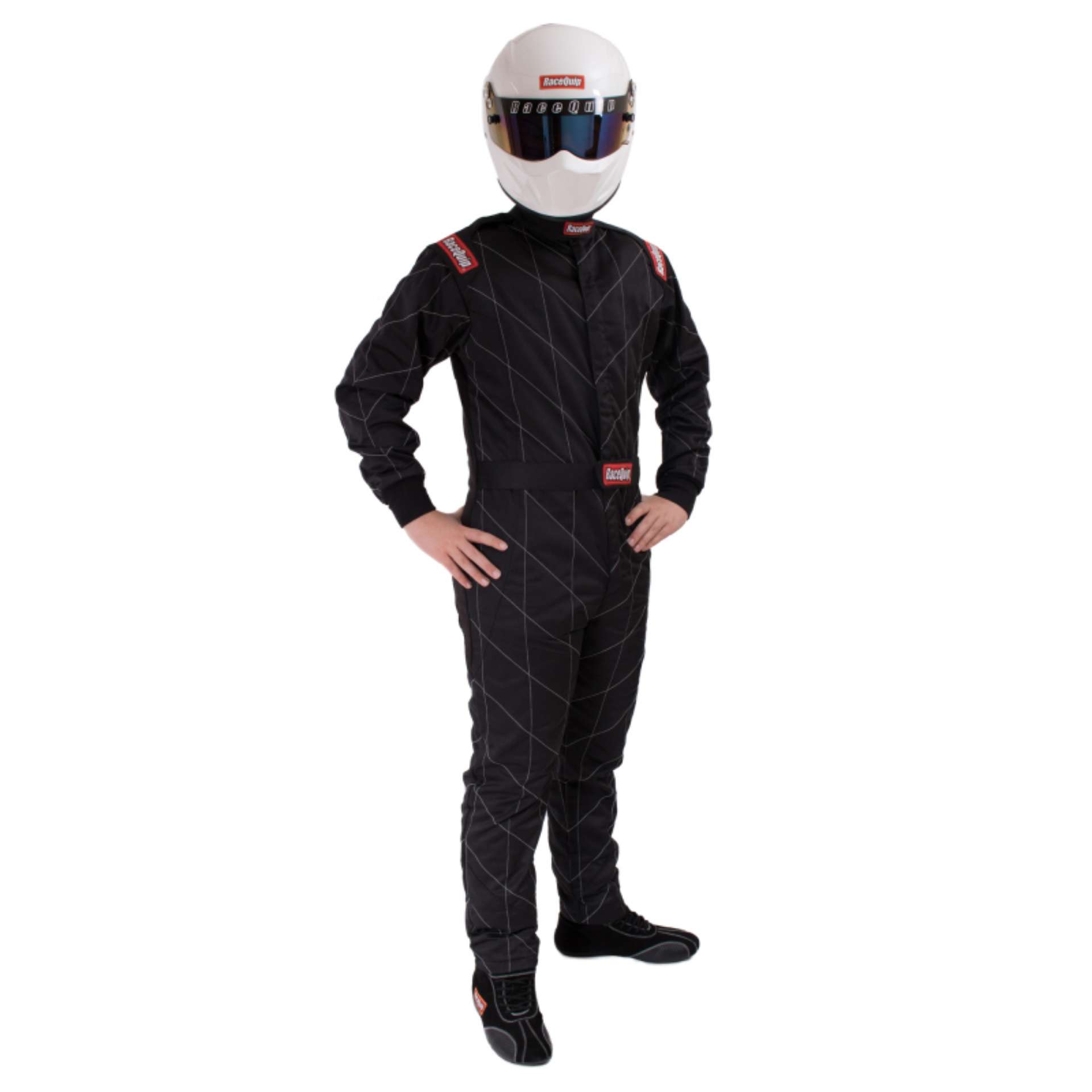 Picture of RaceQuip Black Chevron-5 Suit SFI-5 - Large