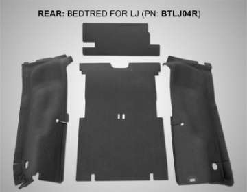 Picture of BedRug 03-06 Jeep LJ Unlimited Rear 4pc BedTred Cargo Kit Incl Tailgate & Tub Liner