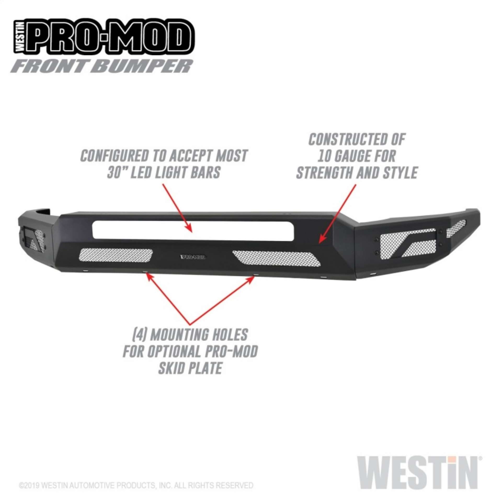 Picture of Westin 2011-2016 Ford F-250-350-450-550 Super Duty Pro-Mod Front Bumper