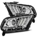 Picture of AlphaRex 10-12 Ford Mustang PRO-Series Projector Headlights Plank Style Chrome w-Top-Bottom DRL