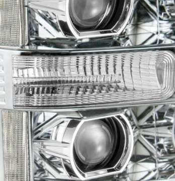 Picture of AlphaRex 11-16 Ford F-250 SD PRO-Series Projector Headlights Plank Style Design Chrome w-Seq Signal