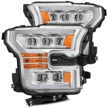 Picture of AlphaRex 11-16 Ford F-350 SD NOVA LED Proj Headlights Plank Style Chrm w-Activ Light-Seq Signal