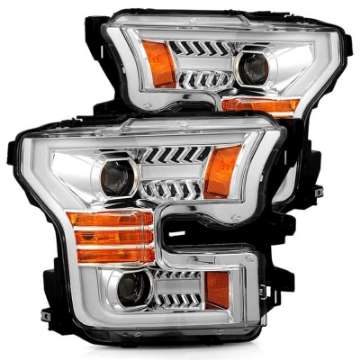 Picture of AlphaRex 15-17 Ford F-150 PRO-Series Projector Headlights Plank Style Chrm w-Activ Light-Seq Signal