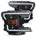 Picture of AlphaRex 18-19 Ford F-150 PRO-Series Proj Headlights Plank Style Gloss Blk w-Activ Light-Seq Signal