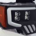 Picture of AlphaRex 09-14 Ford F-150 NOVA LED Proj Headlights Plank Style Matte Black w-Activ Light-Seq Signal