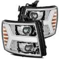 Picture of AlphaRex 07-13 Chevy 1500HD PRO-Series Proj Headlights Plank Style Chrome w-Activ Light-Seq Signal