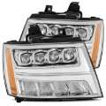 Picture of AlphaRex 07-13 Chevy Avalanche NOVA LED Proj Headlights Plank Style Design Chrome w-Activ Light-DRL