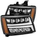 Picture of AlphaRex 07-13 Chevy Avalanche NOVA LED Proj Headlights Plank Style Matte Black w-Activ Light-DRL