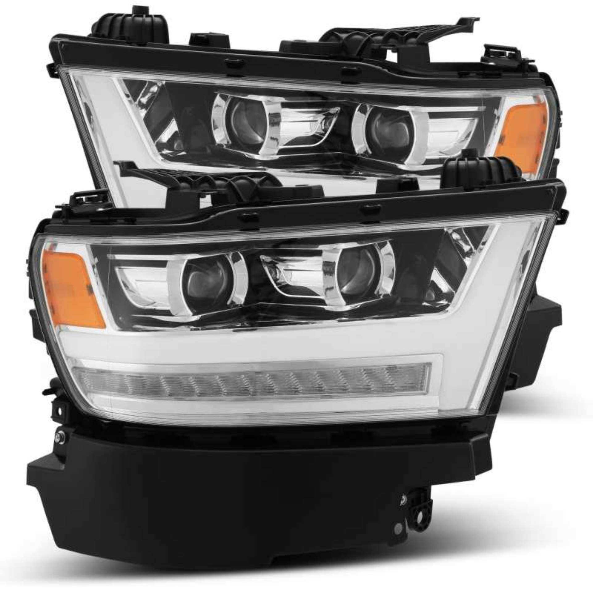 Picture of AlphaRex 19-20 Ram 1500HD PRO-Series Proj Headlight Plnk Styl Chrm w-Activ Light-Seq Signal-Plnk DRL