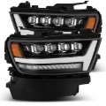 Picture of AlphaRex 19-20 Ram 1500HD NOVA LED Proj Headlights Plank Style Gloss Blk w-Activ Lght-Seq Signal-DRL